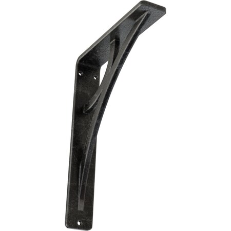 Ekena Millwork Galveston Wrought Iron Bracket, (Single center brace), Antiqued Silver 1 1/2"W x 5 1/2"D x 8"H BKTM01X05X08SGLASV